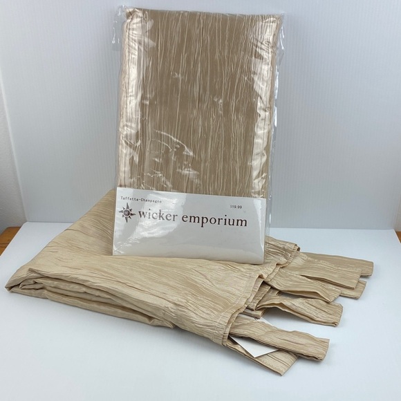 Wicker Emporium Gold Curtains Loop Top - Picture 2 of 4